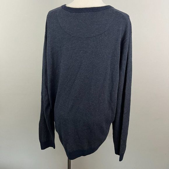 NWT NORDSTROM Navy Blue Wool Mix Crew Neck Sweater (XL) - Picture 5 of 8
